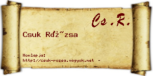 Csuk Rózsa névjegykártya